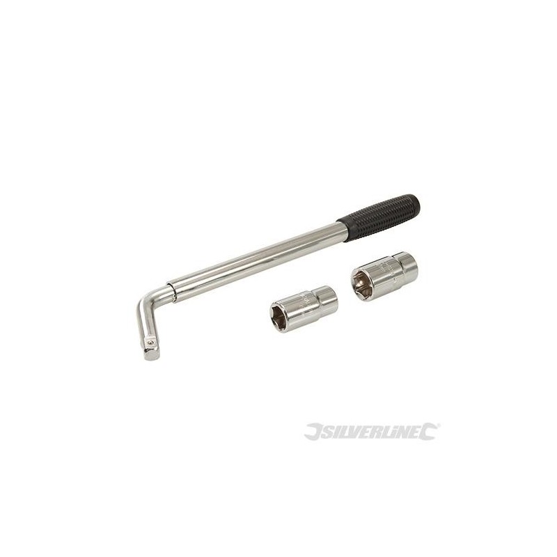 Silverline - Clé extensible pour roues 1/2"