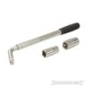 Silverline - Clé extensible pour roues 1/2"