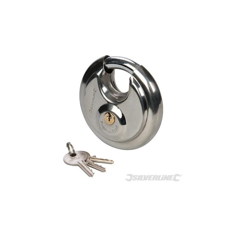 Silverline - Cadenas circulaire en acier inoxydable