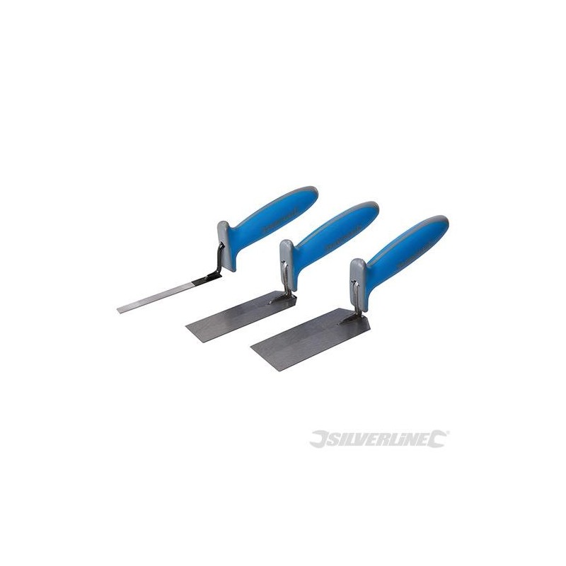 Silverline - Truelles à lisser à poignée caoutchoutée- 3 pcs