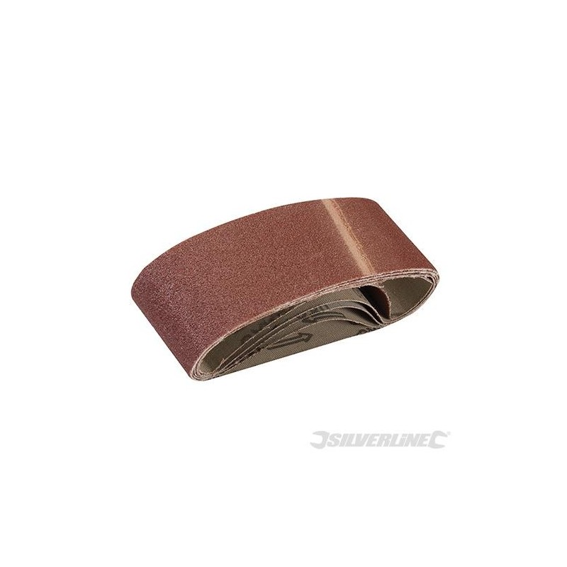 Silverline - Bandes abrasives 60 x 400 mm- 5 pcs