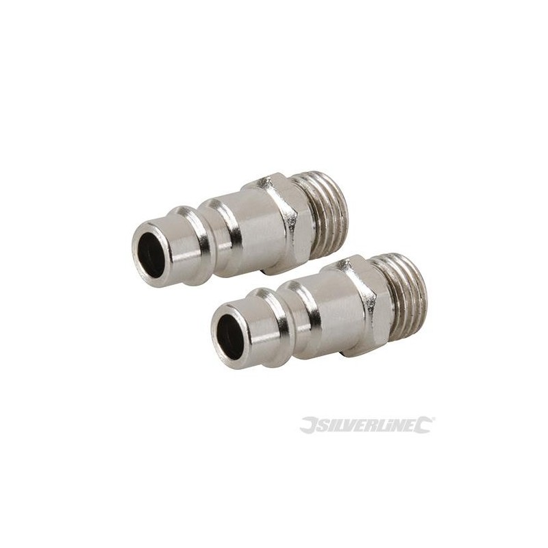 Silverline - Coupleurs européens à baïonnette et filetage mâle 1/4" BSP- 2 pcs