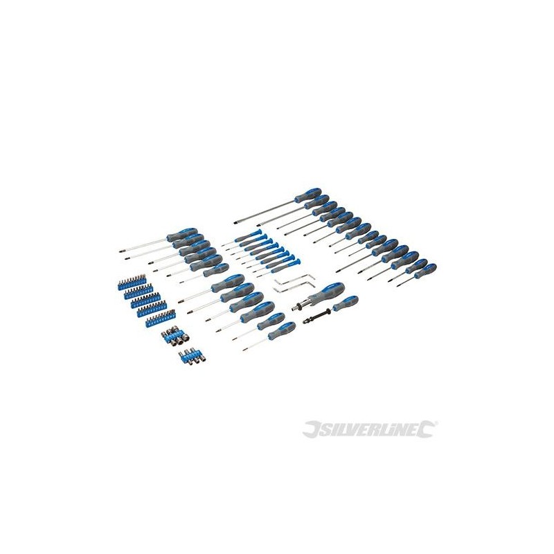 Silverline - Tournevis et accessoires- coffret 100 pcs