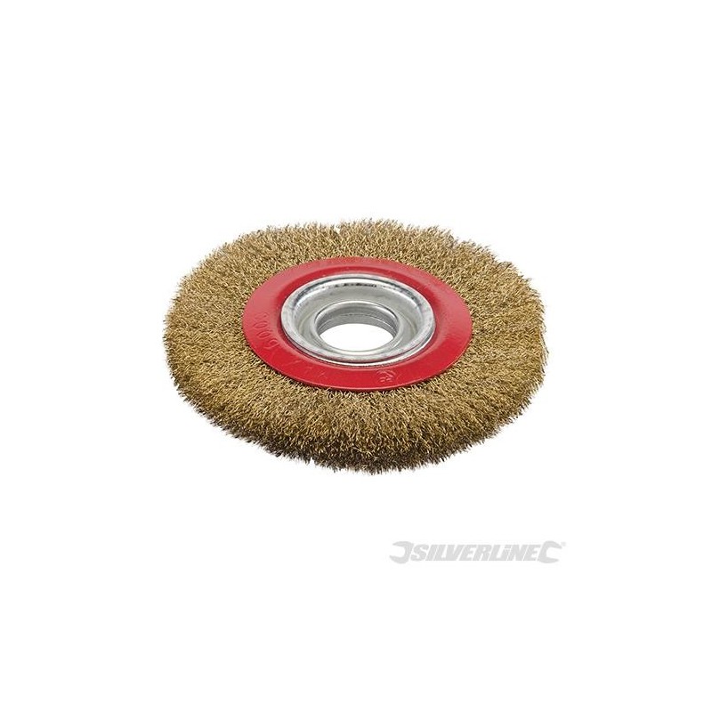 Silverline - Brosse circulaire en acier laitonné