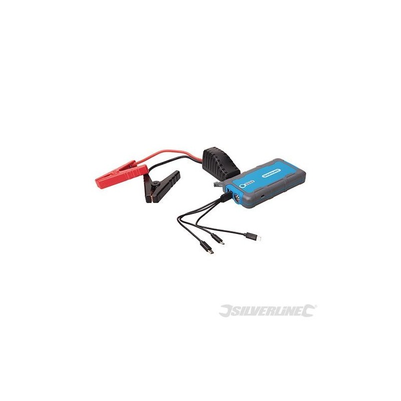 Silverline - Batterie externe 12 V et booster de démarrage