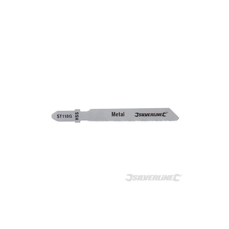 Silverline - Lames de scie sauteuse pour métal- 5 pcs