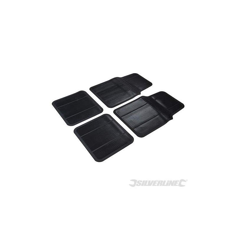 Silverline - Tapis de voiture- 4 pcs