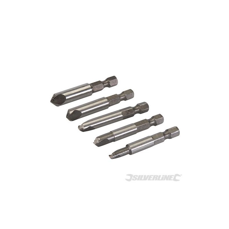 Silverline - Extracteurs de vis endommagées- 5 pcs