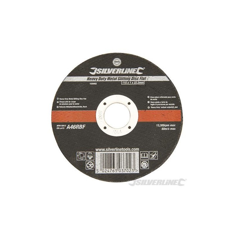 Silverline - Disque plat à tronçonner le métal pour usage intensif