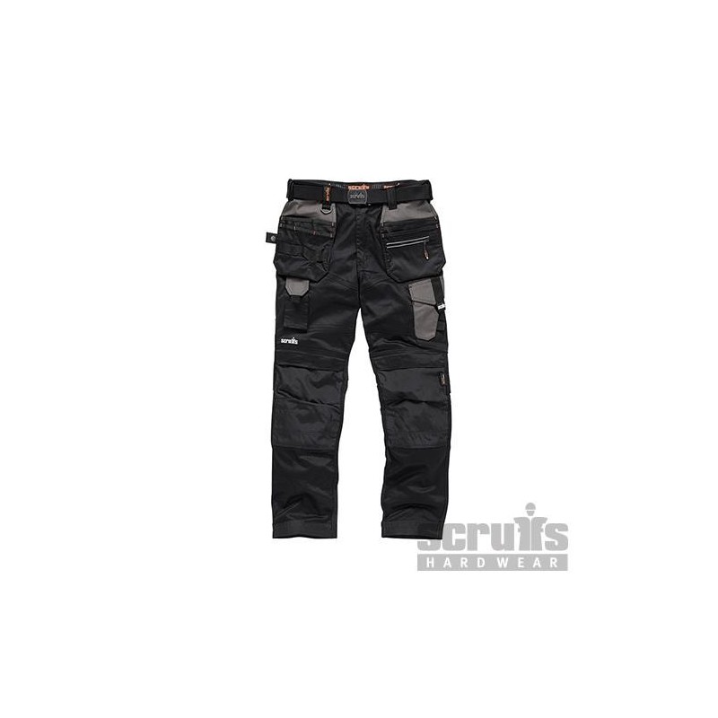 Scruffs - Pantalon de travail noir Pro Flex Plus avec poches-étuis Taille 36 R