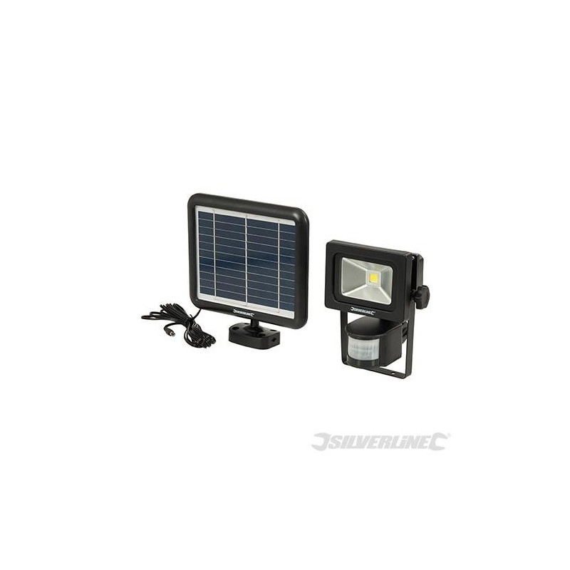 Silverline - Lampe solaire LED COB avec détecteur PIR