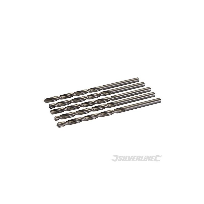 Silverline - Mèches métriques longues en acier rapide HSS-R- 5 pcs