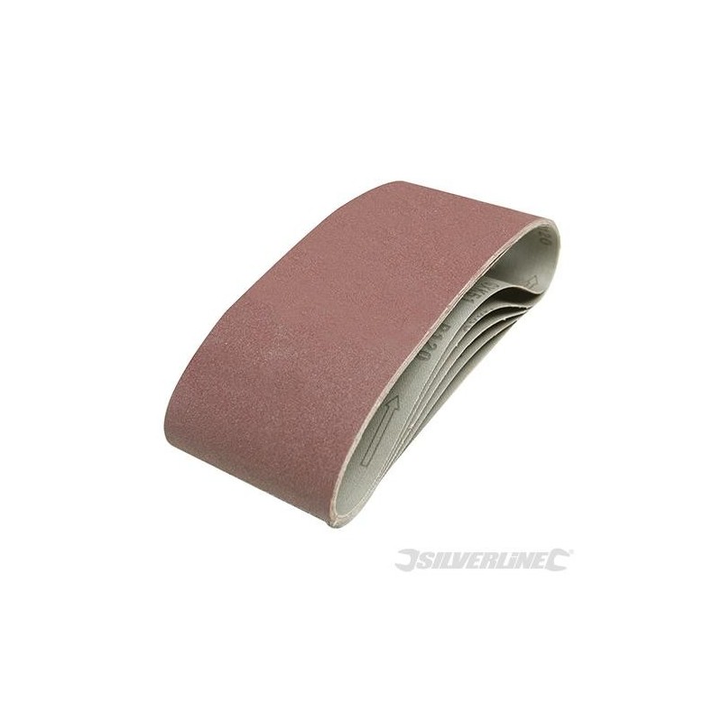 Silverline - Bandes abrasives 100 x 610 mm- 5 pcs