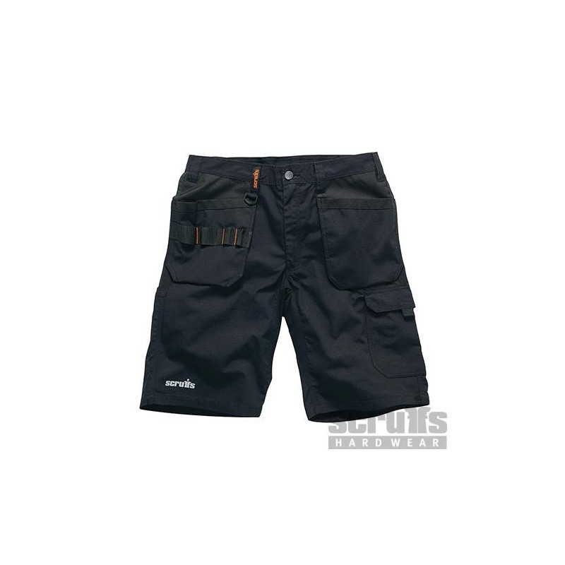 Scruffs - Short de travail noir Trade Flex avec poches-étuis Taille 38