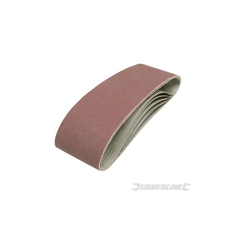 Silverline - Bandes abrasives 75 x 533 mm- 5 pcs