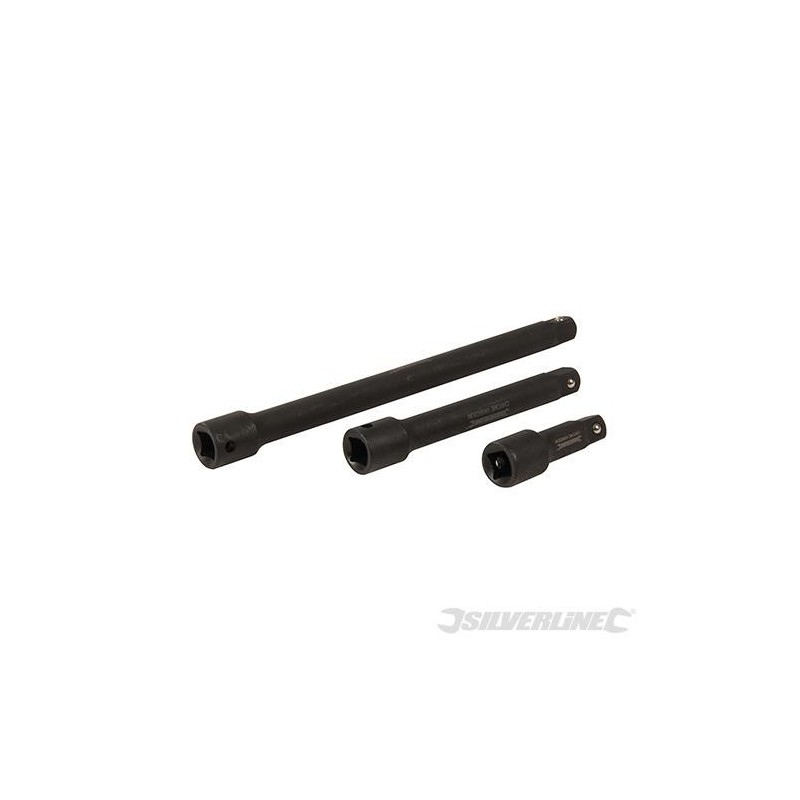 Silverline - Barres d'extension impact 1/2"- 3 pcs