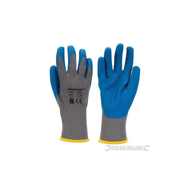 Silverline - Gants de maçon enduction latex