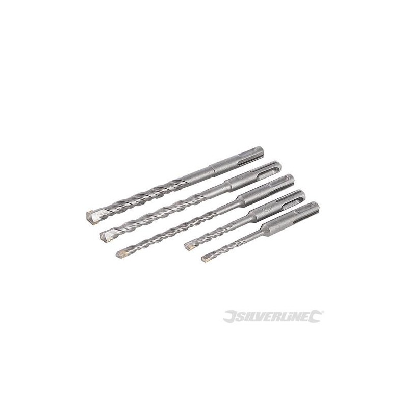 Silverline - Forets à maçonnerie SDS-Plus- 5 pcs