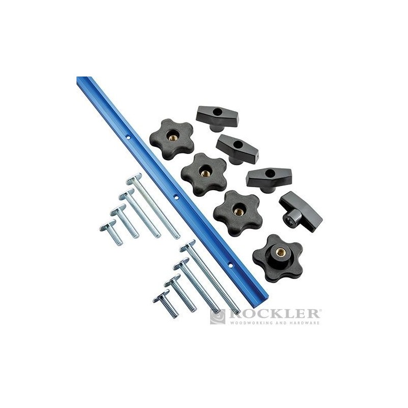 Rockler - Kit rail universel T-Track- 17 pcs