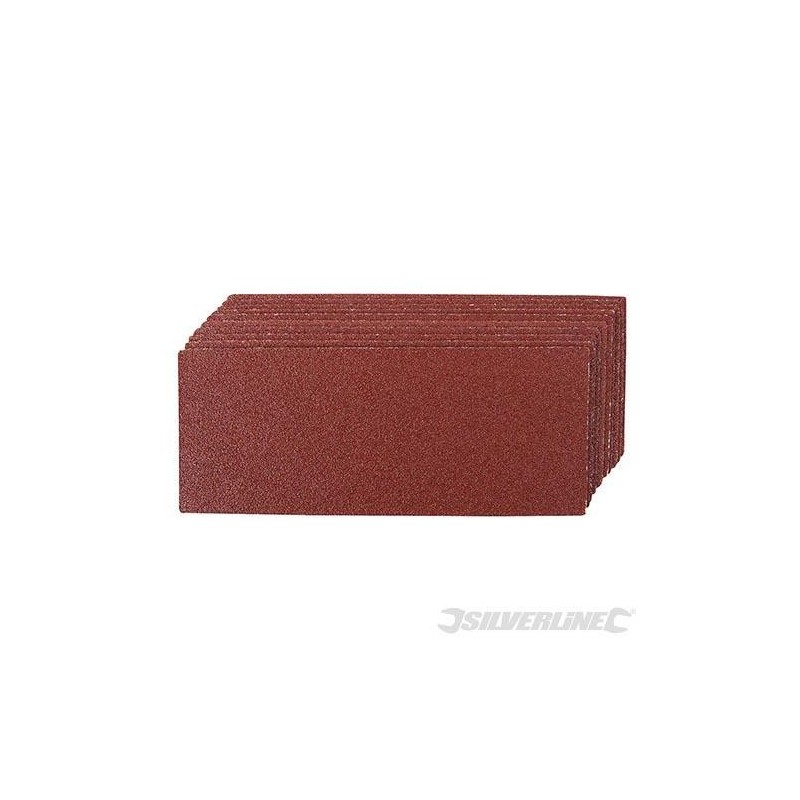 Silverline - Feuilles abrasives 1/3- 10 pcs