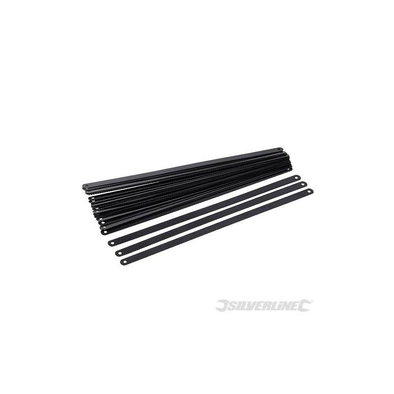 Silverline - Lames pour scie à métaux en acier carbone- 24 pcs