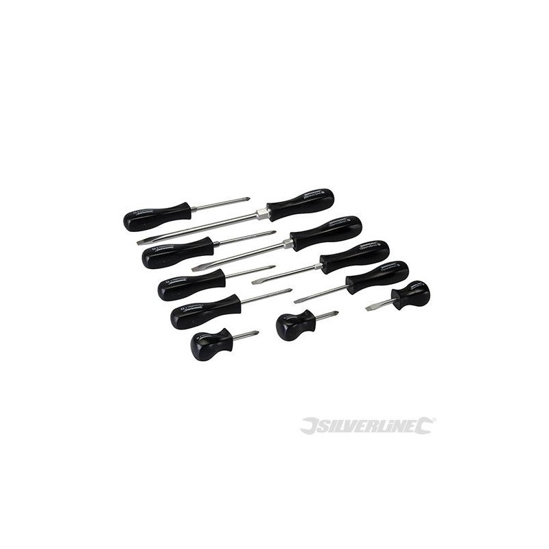 Silverline - Tournevis de mécanicien- 11 pcs