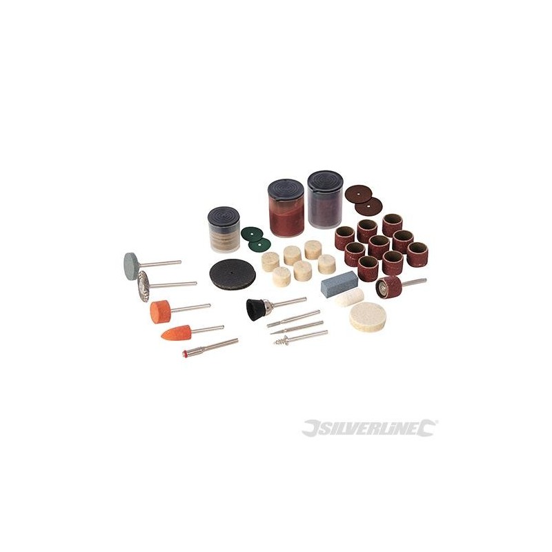 Silverline - Kit d'accessoires pour outil rotatif- 105 pcs