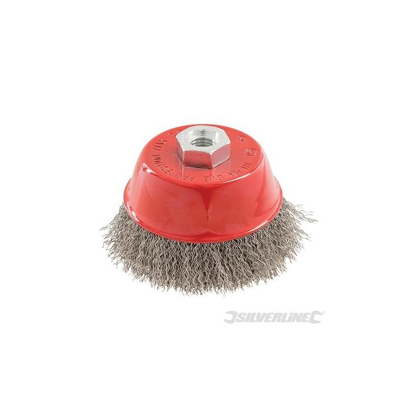 Silverline - Brosse boisseau à fils d'acier inox