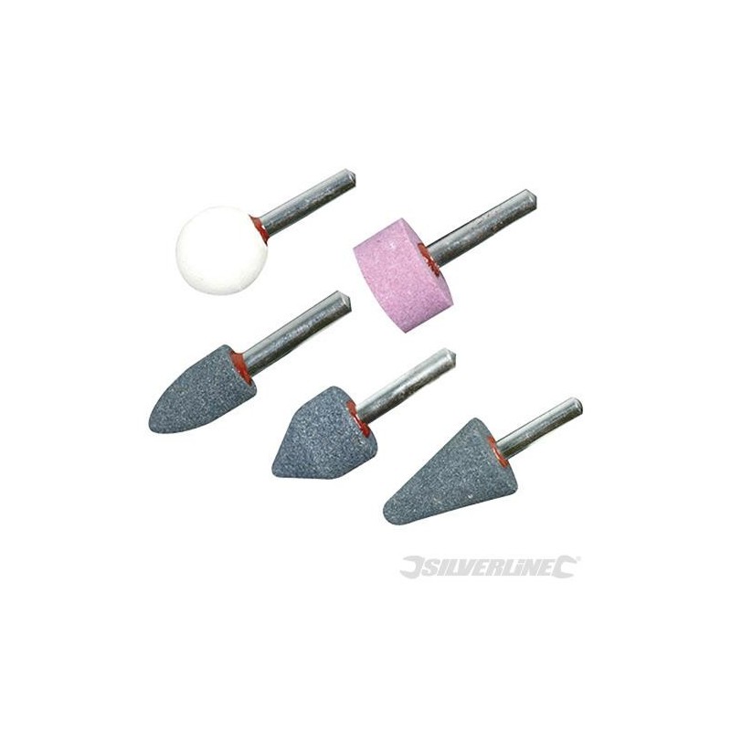 Silverline - Meules sur tige- 5 pcs