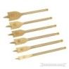 Silverline - Mèches à bois plates titanées- 6 pcs