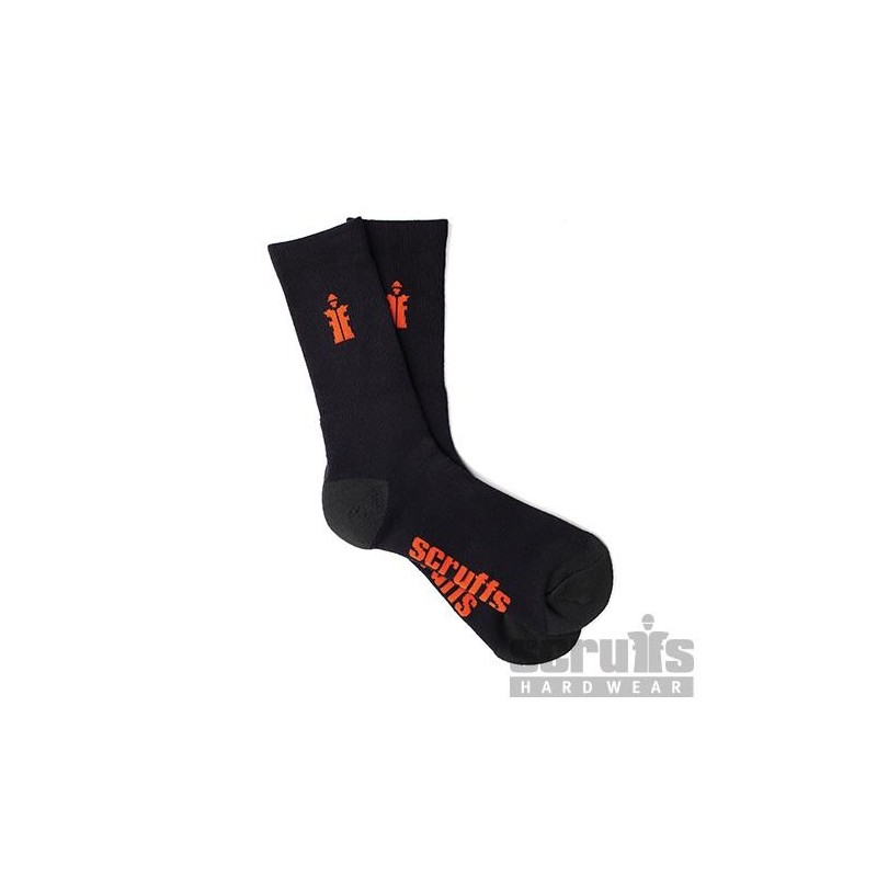 Scruffs - Chaussettes noires Worker- 3 paires