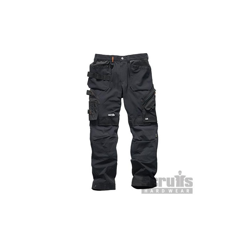 Scruffs - Pantalon de travail noir Pro Flex Plus avec poches-étuis Taille 40 L