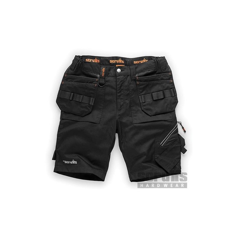 Scruffs - Short de travail noir pour femmes avec poches-étuis Trade Flex Taille 36