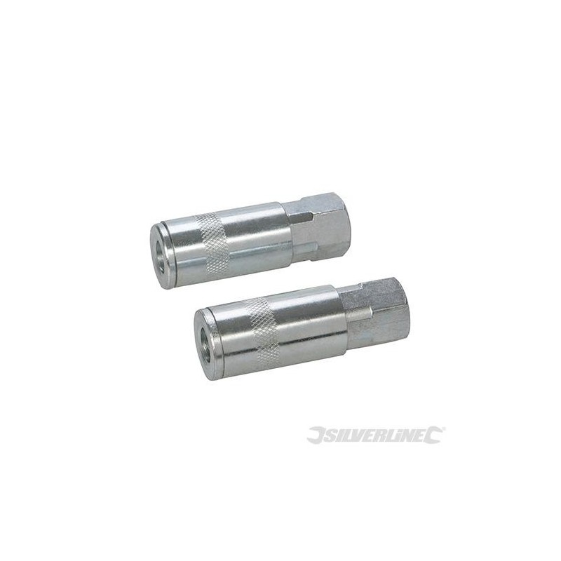 Silverline - Coupleurs rapides pour tuyau air comprimé- 2 pcs