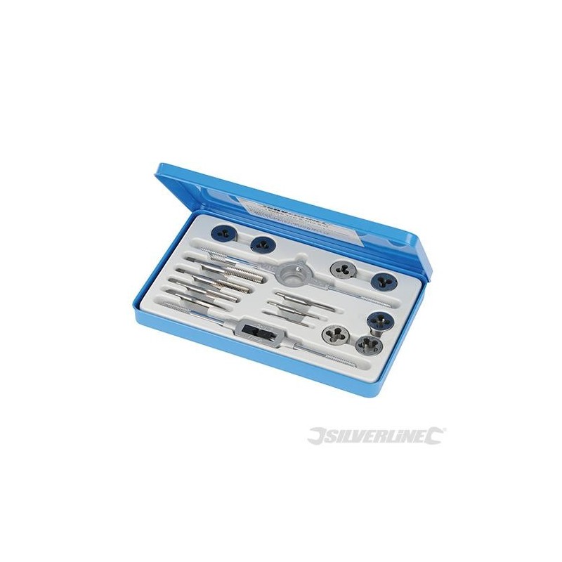 Silverline - Tarauds et filières Expert- coffret 16 pcs