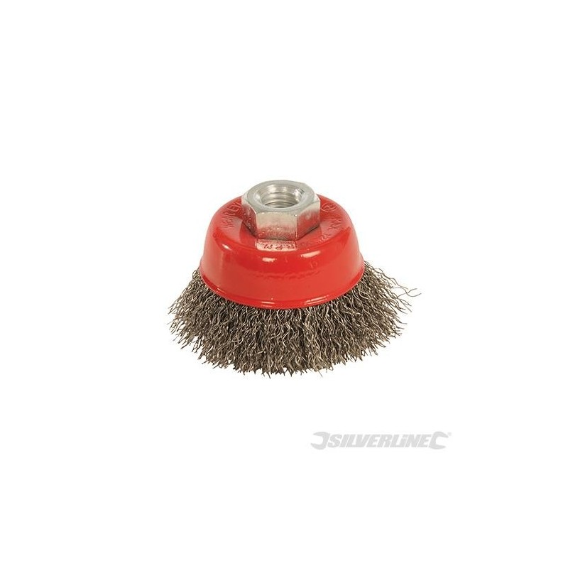 Silverline - Brosse boisseau à fils d'acier ondulés