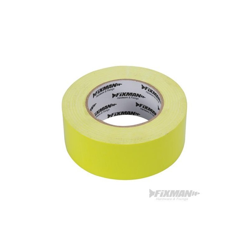 Fixman - Adhésif toilé jaune fluo pour usage intensif