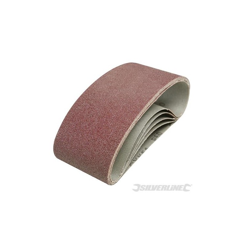 Silverline - Bandes abrasives 75 x 457 mm- 5 pcs